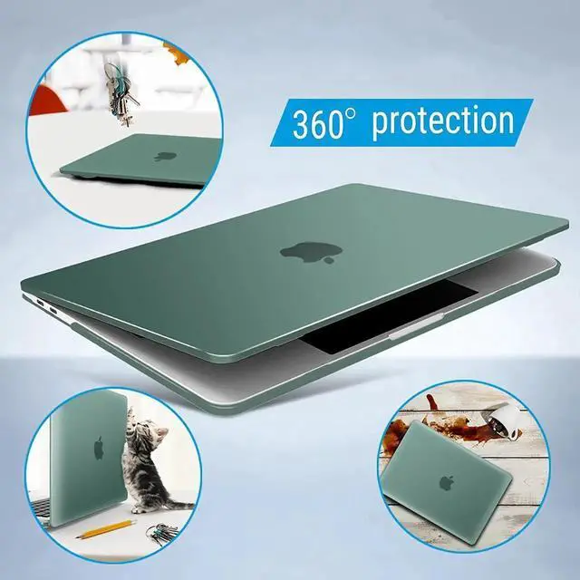 Alt view image 5 of 7 - Compatible with MacBook Pro 16 Inch Case A2141 Release 2020 2019, Hard Shell Case with Keyboard Cover for Old Version Mac Pro 16" Matte Green