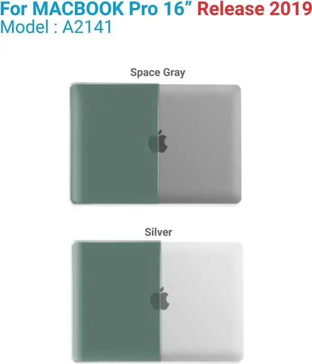 Alt view image 6 of 7 - Compatible with MacBook Pro 16 Inch Case A2141 Release 2020 2019, Hard Shell Case with Keyboard Cover for Old Version Mac Pro 16" Matte Green