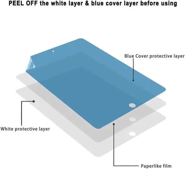Alt view image 4 of 7 - Paperfeel Screen Protector for Galaxy Tab S6 10.5 2019 / Galaxy Tab S5e 10.5 inch 2019 Matte Screen Protector Anti Glare with Easy Installation Kit Write and Draw Like on Paper