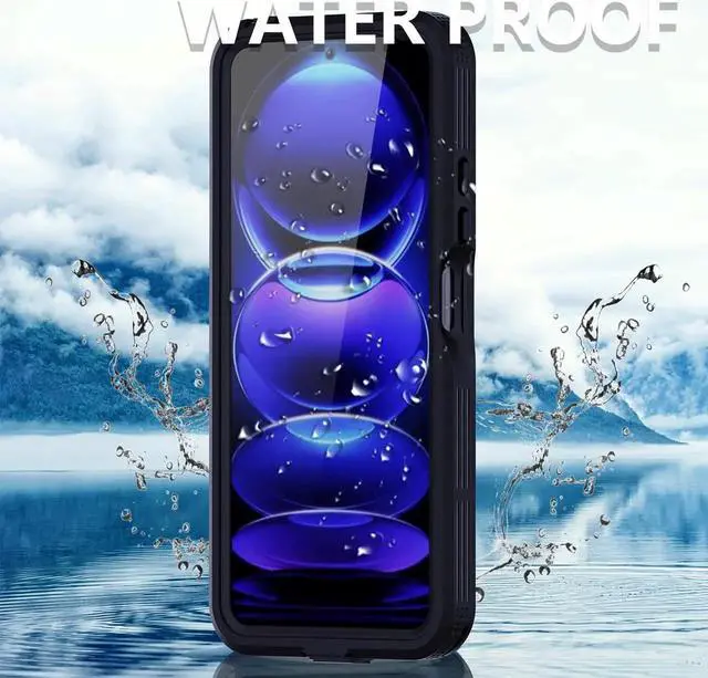 Alt view image 7 of 7 - Waterproof Case for Xiaomi Redmi Note 12 5G, IP68 Waterproof 360 Degree Full Body Protection Protective Case Shockproof Heavy Duty Cover with Built-in Screen Protector