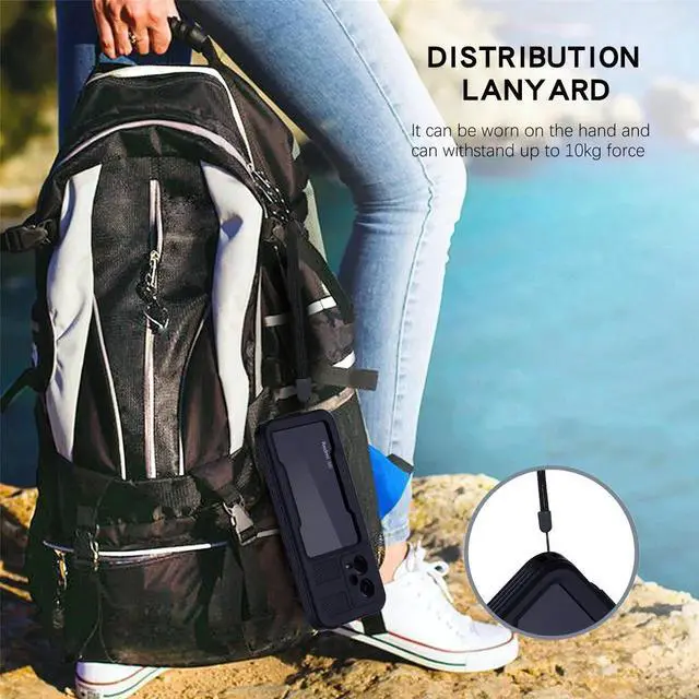 Alt view image 4 of 7 - Waterproof Case for Xiaomi Redmi Note 12 5G, IP68 Waterproof 360 Degree Full Body Protection Protective Case Shockproof Heavy Duty Cover with Built-in Screen Protector