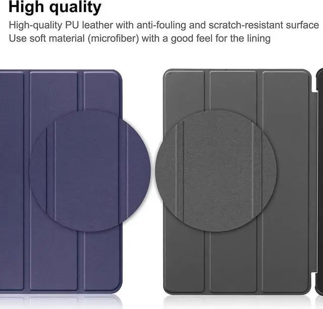 Alt view image 5 of 7 - Case for Nokia T21 Case 10.4 Inch 2022, Trifold Slim Smart Stand Cover Hard Shell for Nokia T21 10.4" Tablet 2022 Release with Universal Stylus Pen Blue