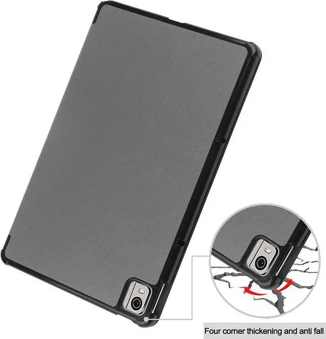 Alt view image 5 of 6 - Case for Nokia T21 Case 10.4 Inch 2022, Trifold Slim Smart Stand Cover Hard Shell for Nokia T21 10.4" Tablet 2022 Release with Universal Stylus Pen Gray