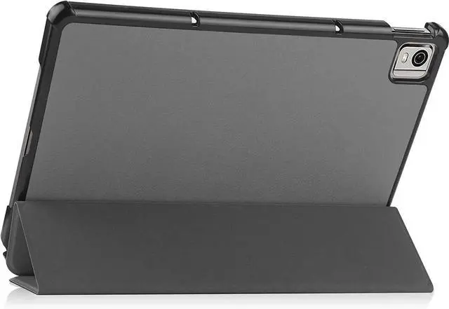 Alt view image 3 of 6 - Case for Nokia T21 Case 10.4 Inch 2022, Trifold Slim Smart Stand Cover Hard Shell for Nokia T21 10.4" Tablet 2022 Release with Universal Stylus Pen Gray