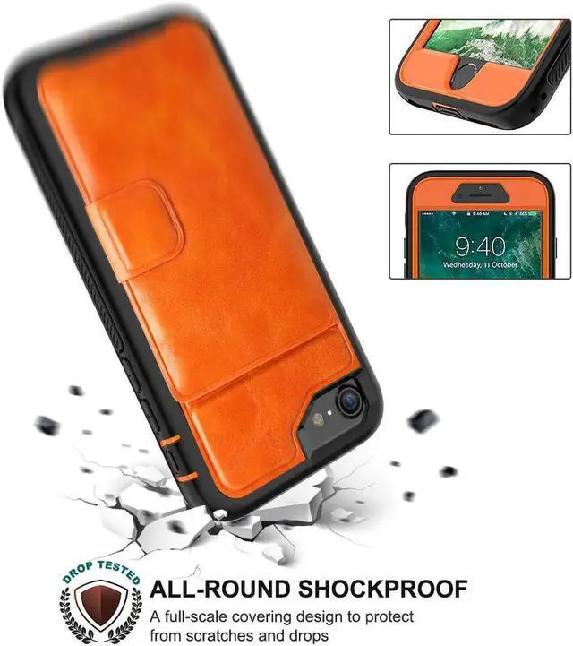 Alt view image 6 of 7 - iPhone 6 7 8 Case Werleo Full-Body Heavy Duty Protection Case with a Dual Layer Wallet designlot & Kickstand for iPhone 6 7 8 4.7 Inch PC TPU and PU Leather 3 Layer Hybrid