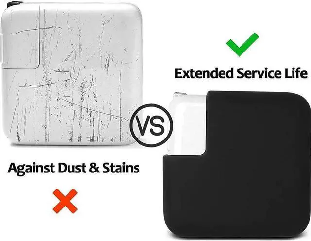 Alt view image 6 of 7 - Silicone Charger Protective Cover Case for MacBook Air 13 inch 2020 2019 2018 A2337 M1 A2179 A1932 Retina Display fits Touch IDPower Protector Case