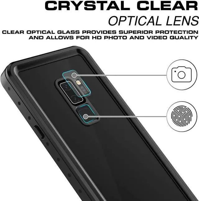 Alt view image 2 of 7 - For Samsung Galaxy S9 Plus Waterproof Case, IP68 Underwater Shockproof Full-Body Protective Cover with Built-in Screen Protector for Galaxy S9 Plus 6.2 inches