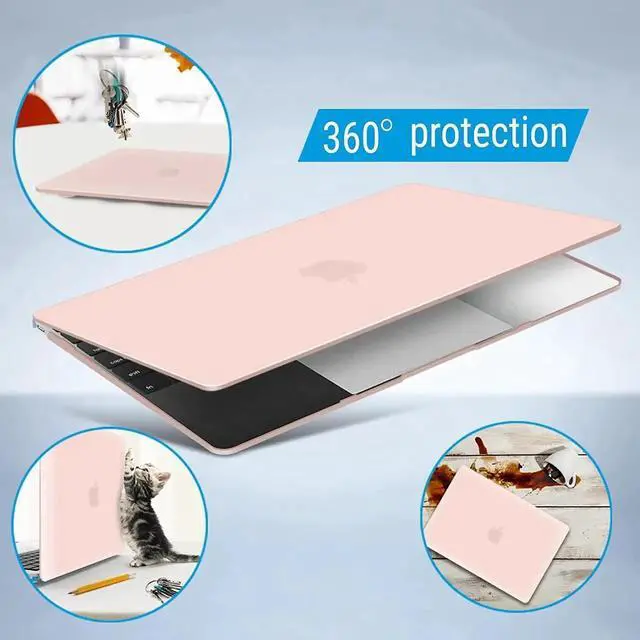 Alt view image 3 of 7 - Compatible with MacBook 12 inch Case with Retina Display Model: A1534, Release 2017 2016 2015, Plastic Hard Shell Case with Keyboard Cover Skin Pink