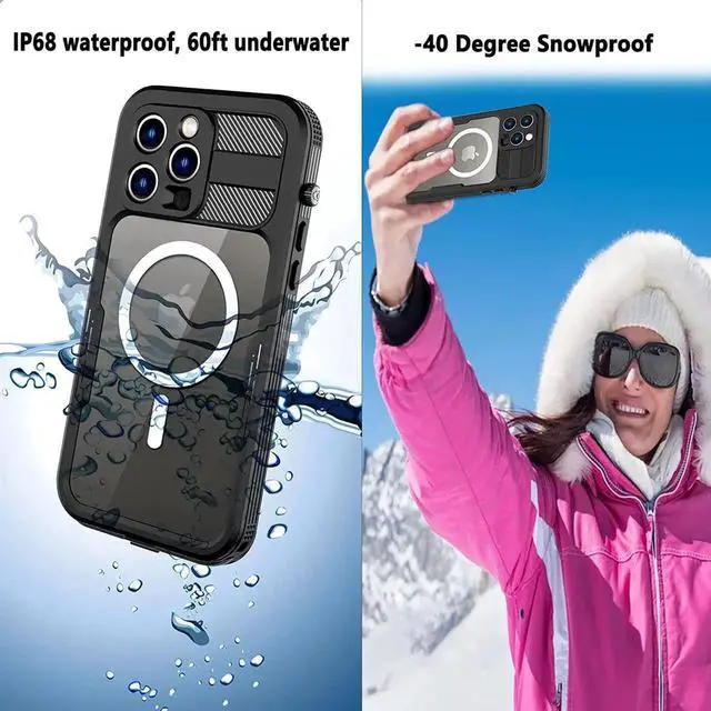Alt view image 4 of 7 - For iPhone 14 Pro Max Waterproof Case with Built-in Screen Protector Dustproof Shockproof Drop Proof Case, Rugged Full Body Underwater Protective Cover for iPhone 14 Pro Max 6.7 inch