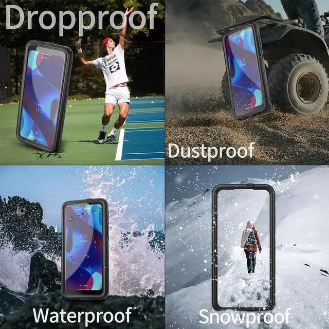 Alt view image 2 of 7 - For Motorola Moto G Pure 2021 Case Waterproof, Built in Screen Protector Full Body Heavy Duty Protective Cover Shockproof IP68 Underwater Case for Moto G Pure 2021 6.5 inch