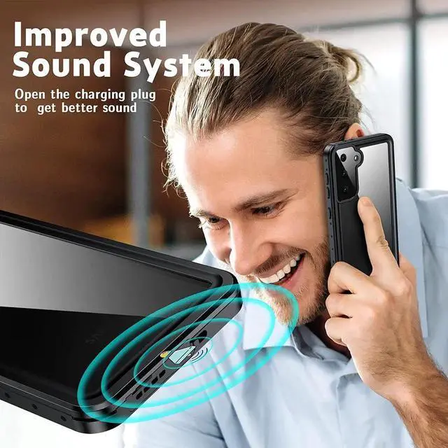 Alt view image 4 of 7 - Compatible with Samsung Galaxy S21+ Plus Case with Screen Protector,IP68 Waterproof Shockproof Full Body Heavy Duty Protective Cover for Galaxy S21+ / S21 Plus 5G 6.7 inches