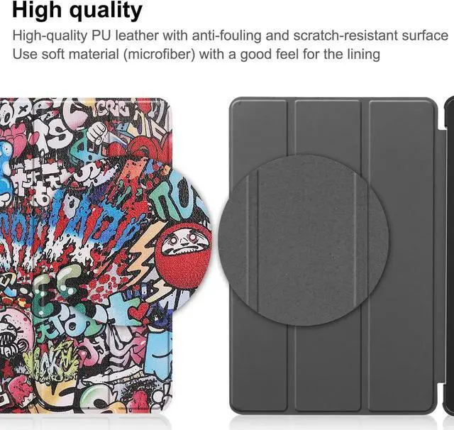 Alt view image 2 of 7 - Case for Lenovo Tab M8 4th Gen 2023 8 inch Tablet Model TB-300FU TB-300XU, Slim Lightweight Stand Hard Shell Protective Cover with Stylus Pen