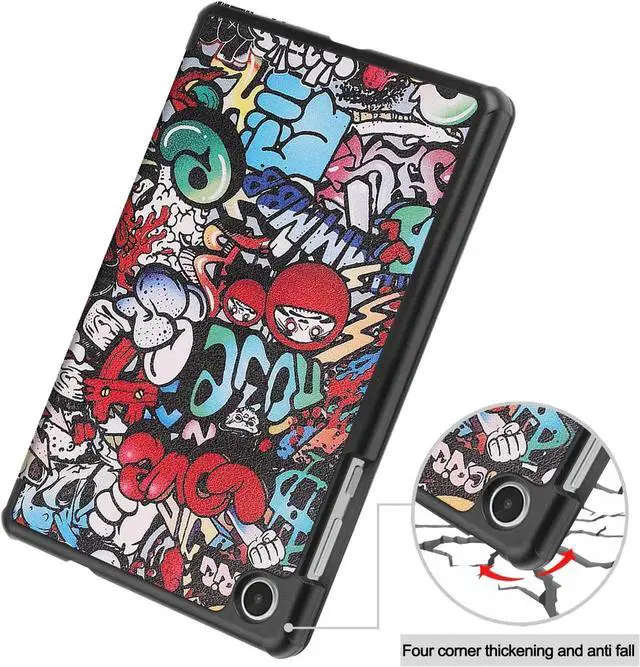 Alt view image 6 of 7 - Case for Lenovo Tab M8 4th Gen 2023 8 inch Tablet Model TB-300FU TB-300XU, Slim Lightweight Stand Hard Shell Protective Cover with Stylus Pen