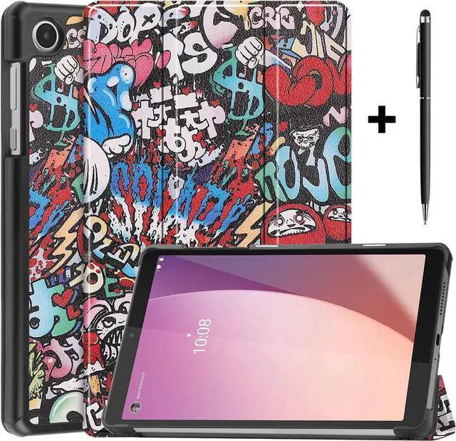 Main image of Case for Lenovo Tab M8 4th Gen 2023 8 inch Tablet Model TB-300FU TB-300XU, Slim Lightweight Stand Hard Shell Protective Cover with Stylus Pen