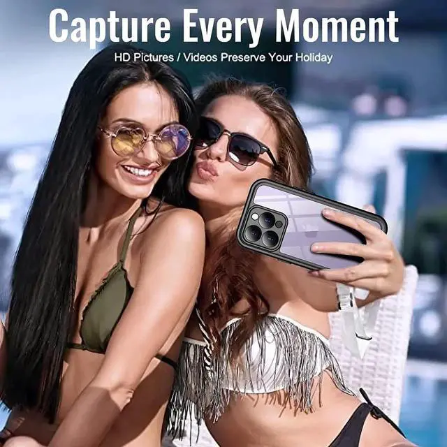 Alt view image 3 of 7 - For iPhone 14 Pro Max Case, IP68 Waterproof Dustproof Shockproof Case with Screen Protector, Full Body Protective Front and Back Cover for iPhone 14 Pro Max 6.7 inch