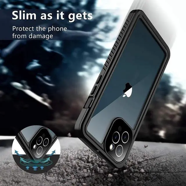 Alt view image 4 of 7 - Waterproof Case for iPhone 12 Pro Max 6.7 inch with Built in Screen Protector IP68 Waterproof Full Body Shockproof Cover for iPhone 12 Pro Max 6.7 inch 2020