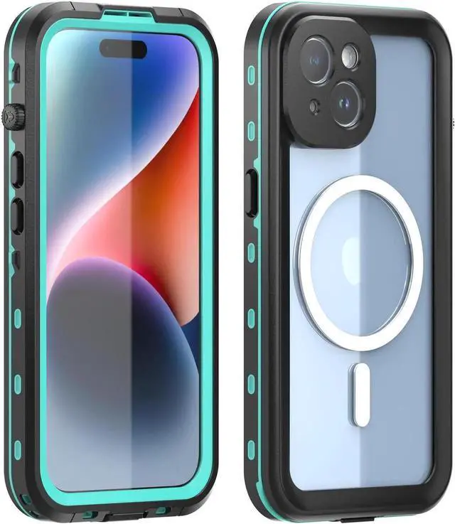 Main image of for iPhone 15 6.1 inch Waterproof Case Magnetic, [Compatible with MagSafe][with Screen Protector][IP68 Underwater][15FT Military Dropproof][Dustproof] Phone Cover for iPhone 15 6.1" Blue