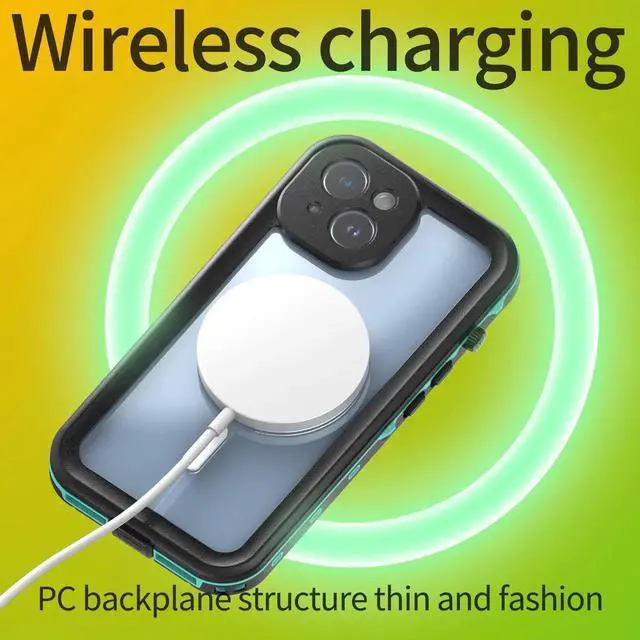 Alt view image 3 of 7 - for iPhone 15 6.1 inch Waterproof Case Magnetic, [Compatible with MagSafe][with Screen Protector][IP68 Underwater][15FT Military Dropproof][Dustproof] Phone Cover for iPhone 15 6.1" Blue