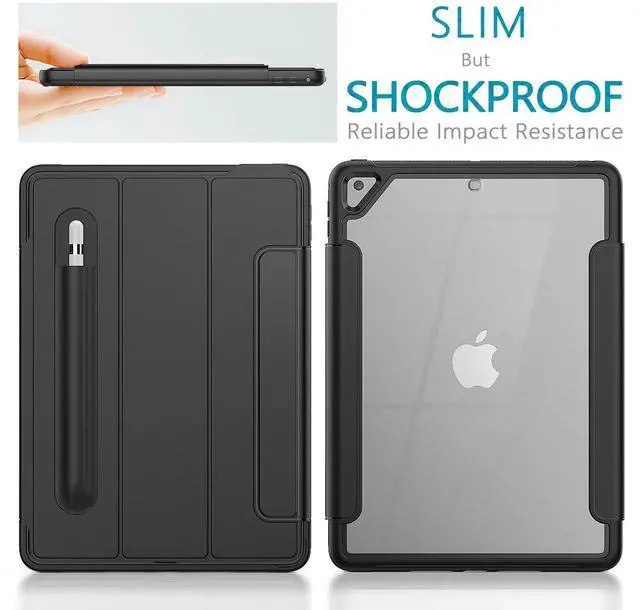 Alt view image 4 of 7 - New iPad 9.7 inch 2017 2018 Case iPad 5th 6th Generation Case Smart Magnetic Auto Sleep Wake Stand Cover Black