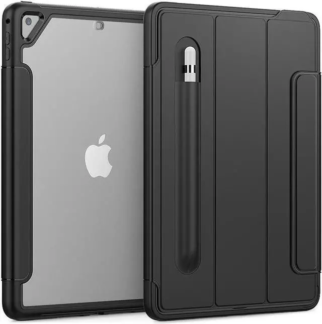 Main image of New iPad 9.7 inch 2017 2018 Case iPad 5th 6th Generation Case Smart Magnetic Auto Sleep Wake Stand Cover Black