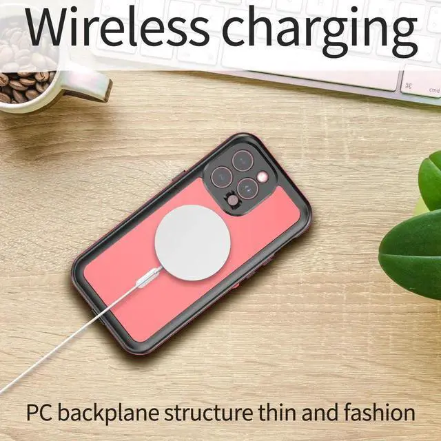 Alt view image 2 of 7 - for iPhone 15 Pro Max 6.7 inch Waterproof Case Magnetic, [Compatible with MagSafe][with Screen Protector][IP68 Underwater][Dustproof] Phone Cover for iPhone 15 Pro Max 6.7" Red