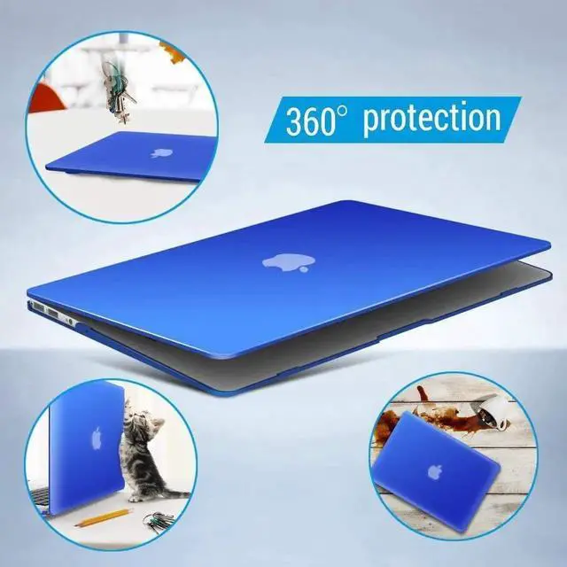 Alt view image 7 of 7 - Compatible with MacBook Air 11 Inch Case Model A1370 A1465, Soft Touch Plastic Hard Shell Cover with Keyboard Cover for Apple Mac Air 11" Blue