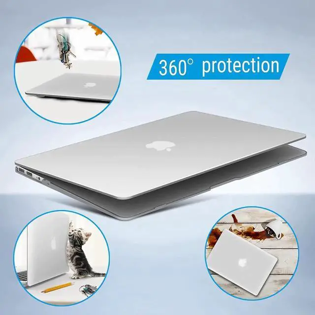Alt view image 6 of 7 - Compatible with MacBook Air 11 Inch Case Model A1370 A1465, Soft Touch Plastic Hard Shell Cover with Keyboard Cover for Apple Mac Air 11" Matte Transparent