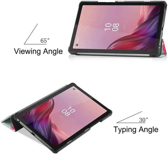 Alt view image 2 of 7 - Case for Lenovo Tab M9 2023 9 inch Tablet Model TB-310XU / TB-310FU, Slim Lightweight Stand Hard Shell Protective Cover with Stylus Pen Light Blue