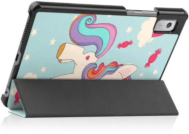 Alt view image 3 of 7 - Case for Lenovo Tab M9 2023 9 inch Tablet Model TB-310XU / TB-310FU, Slim Lightweight Stand Hard Shell Protective Cover with Stylus Pen Light Blue