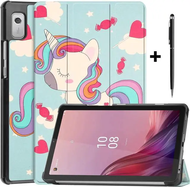 Main image of Case for Lenovo Tab M9 2023 9 inch Tablet Model TB-310XU / TB-310FU, Slim Lightweight Stand Hard Shell Protective Cover with Stylus Pen Light Blue