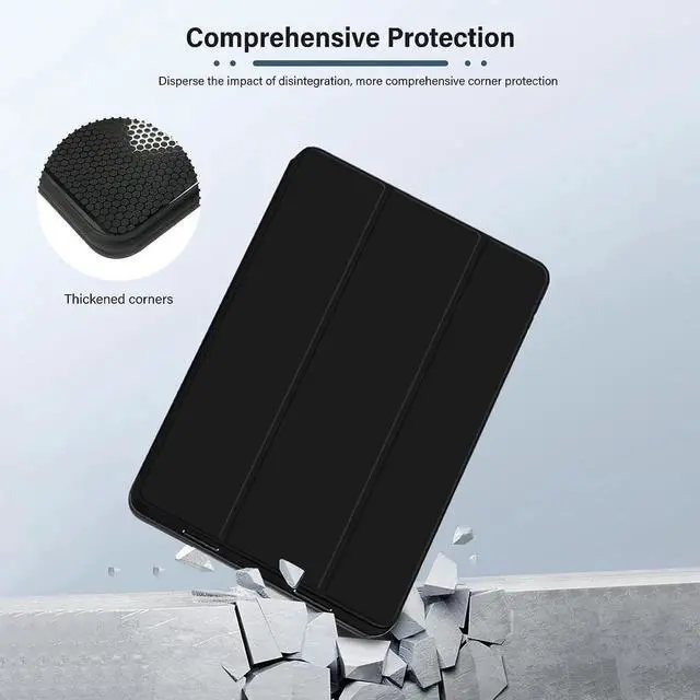 Alt view image 6 of 7 - for Google Pixel Tablet 2023 Case 11 inch Ultra Slim PU Leather TPU Back Shell Foldable Kickstand, Drop-Shockproof Case Cover Google Pixel Tablet Compatible with Charging Speaker