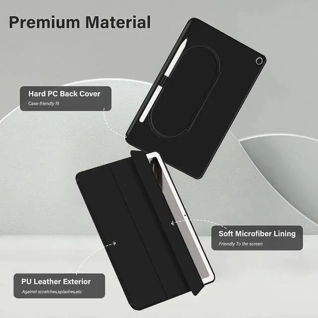 Alt view image 2 of 7 - for Google Pixel Tablet 2023 Case 11 inch Ultra Slim PU Leather TPU Back Shell Foldable Kickstand, Drop-Shockproof Case Cover Google Pixel Tablet Compatible with Charging Speaker