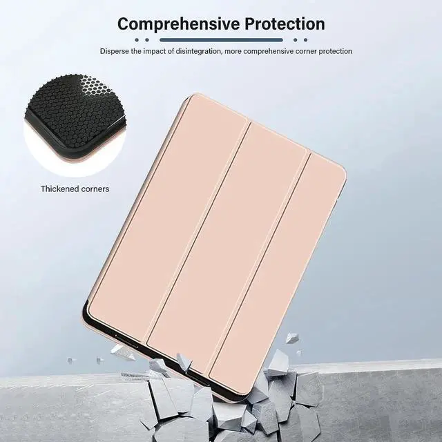 Alt view image 2 of 7 - for Google Pixel Tablet 2023 Case 11 inch Ultra Slim PU Leather TPU Back Shell Foldable Kickstand, Drop-Shockproof Case Cover Google Pixel Tablet Compatible with Charging Speaker Pink