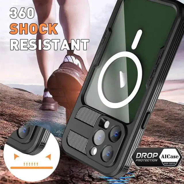 Alt view image 2 of 7 - Waterproof Case for iPhone 14 Pro Max 6.7 inch, Compatible with MagSafe Snowproof, Dustproof and Shockproof, IP68 Certified Full Body Protection Fully Sealed Underwater Cover for iPhone 14 Pro Max