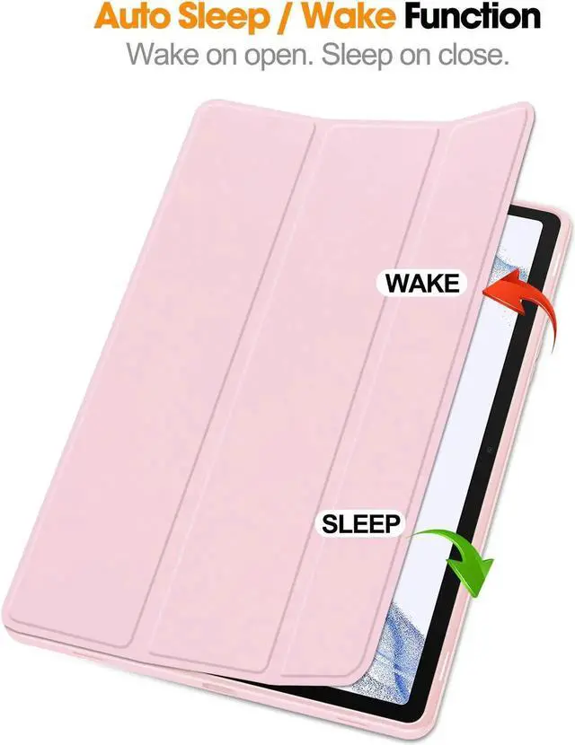 Alt view image 3 of 7 - Protective Case for Samsung Galaxy Tab S9 11 inch 2023, SM-X710 SM-X716B SM-X718U, Smart Stand Cover Hard Shell with Pencil Holder, Stylus Pen Pink