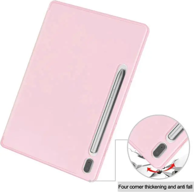 Alt view image 7 of 7 - Protective Case for Samsung Galaxy Tab S9 11 inch 2023, SM-X710 SM-X716B SM-X718U, Smart Stand Cover Hard Shell with Pencil Holder, Stylus Pen Pink