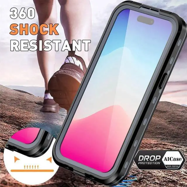 Alt view image 3 of 7 - Waterproof Case for iPhone 15 Plus 6.7 inch with MagSafe Snowproof, Dustproof and Shockproof, IP68 Certified Full Body Protection Fully Sealed Underwater Cover for iPhone 15 Plus 6.7"