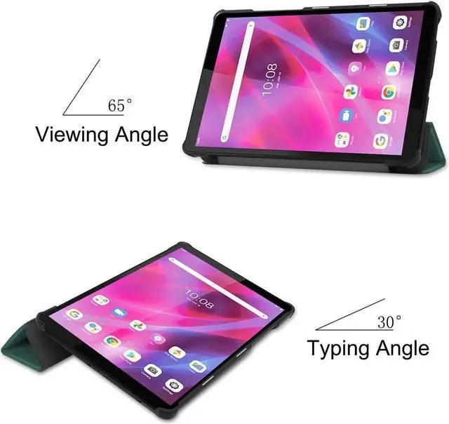 Alt view image 3 of 7 - Lenovo Tab M8 / Tab M8 HD LTE/Smart Tab M8 / Tab M8 FHD Case, Trifold Stand Slim Lightweight Cover for Lenovo Tab M8 3rd Gen TB-8506F / TB-8506X / TB-8505F / TB-8505X / TB-8705F/ TB-8505FS Dark Green