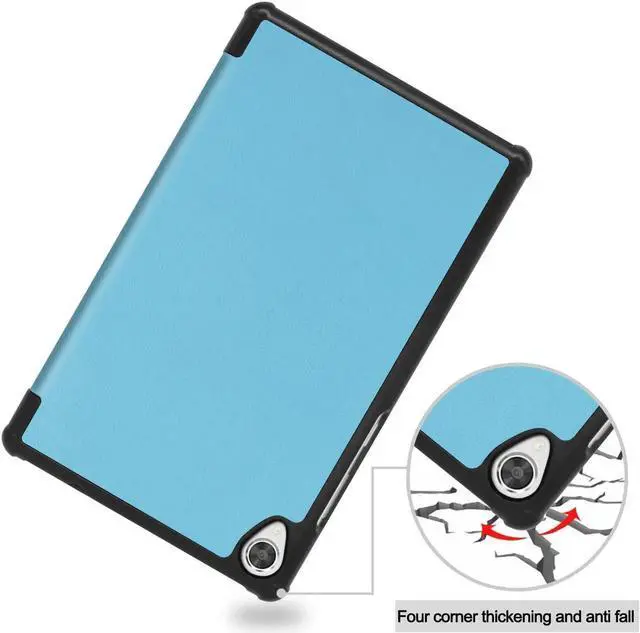 Alt view image 5 of 7 - Lenovo Tab M8 / Tab M8 HD LTE/Smart Tab M8 / Tab M8 FHD Case, Trifold Stand Slim Lightweight Cover for Lenovo Tab M8 3rd Gen TB-8506F / TB-8506X / TB-8505F / TB-8505X / TB-8705F/ TB-8505FS Sky Blue