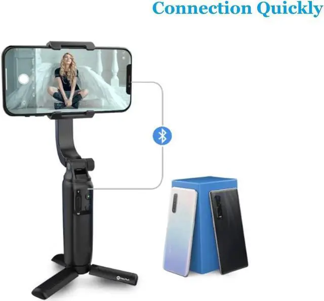 Alt view image 4 of 7 - Gimbal Stabilizer for Smartphone Vimble One Anti-Shake Foldable Gimbal Handheld Selfie Stick Tripod for iPhone Android with 18cm Extensional Stick, Vlog YouTube Live Video TikTok
