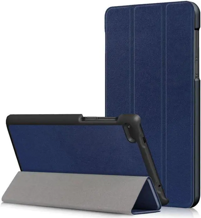 Main image of Protective Case For Lenovo Tab 7 Essential / Tab4 7 Essential - Ultra-Thin Custer PU Leather Case Shell Hard Cover for Lenovo Tab 7 Essential TB-7304F TB-7304I TB-7304X Blue