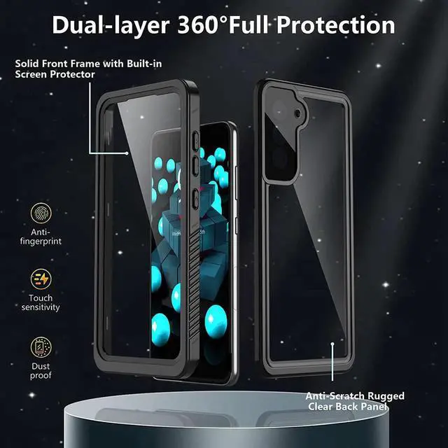 Alt view image 2 of 7 - Samsung Galaxy S21 FE Case Waterproof, 360° Full Body Protection with Built in Screen Protector Heavy Duty Shockproof IP68 Underwater Protective Phone Case for Samsung S21 FE 5G 6.4 inch 2022