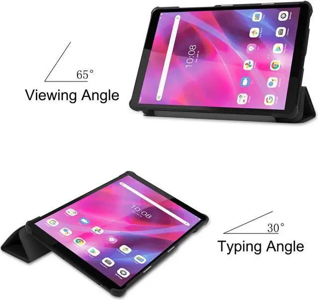 Alt view image 3 of 7 - Case for Lenovo 8.0 Inch Tab M8 Gen 3 2022/ Smart Tab M8 Gen 3 2022/Tab M8 HD LTE 2021/ Tab M8 HD/Smart Tab M8/Tab M8 FHD 2019, Slim Lightweight Stand Hard Shell Protective Cover with Stylus Pen