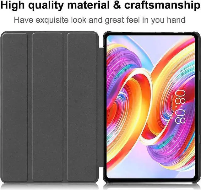 Alt view image 7 of 7 - Case for TECLAST T50 11 inch , Tri fold Slim Lightweight Hard Shell Smart Protective Cover with Multi-Angle Stand, Universal Stylus Pen