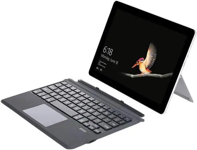 Alt view image 5 of 5 - Type Cover for Microsoft Surface Go 3 2021 / Surface Go 2 2020 / Surface Go 2018 Ultra-Slim Portable Wireless Bluetooth Keyboard with Trackpad, Rechargeable Battery and Charging Cable
