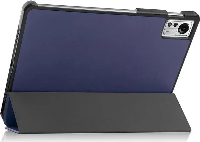 Alt view image 5 of 7 - Case for Xiaomi Pad 5 Pro 12.4 inch 2022, Tri fold Slim Lightweight Hard Shell Smart Protective Cover with Multi-Angle Stand, Universal Stylus Pen Blue