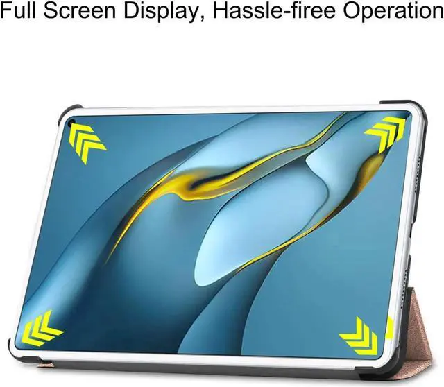 Alt view image 4 of 7 - Case For Huawei MatePad Pro 10.8 2021 2019, Shockproof Protective Cover Ultra Light Slim Cover with Trifold Kickstand Rose Gold