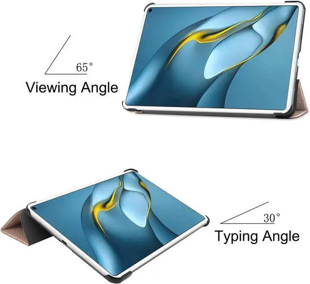 Alt view image 7 of 7 - Case For Huawei MatePad Pro 10.8 2021 2019, Shockproof Protective Cover Ultra Light Slim Cover with Trifold Kickstand Rose Gold