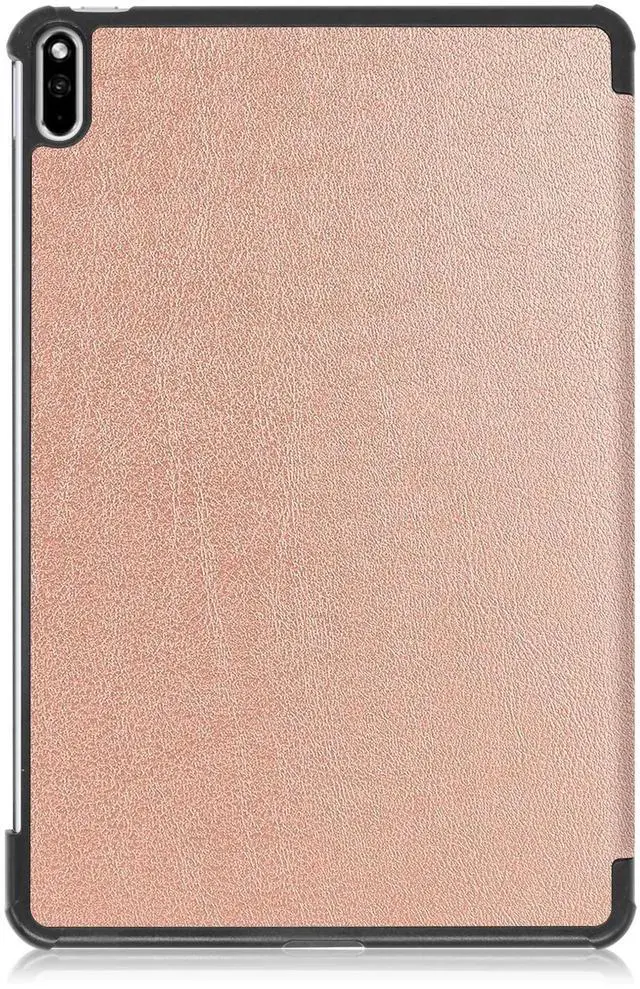 Alt view image 3 of 7 - Case For Huawei MatePad Pro 10.8 2021 2019, Shockproof Protective Cover Ultra Light Slim Cover with Trifold Kickstand Rose Gold