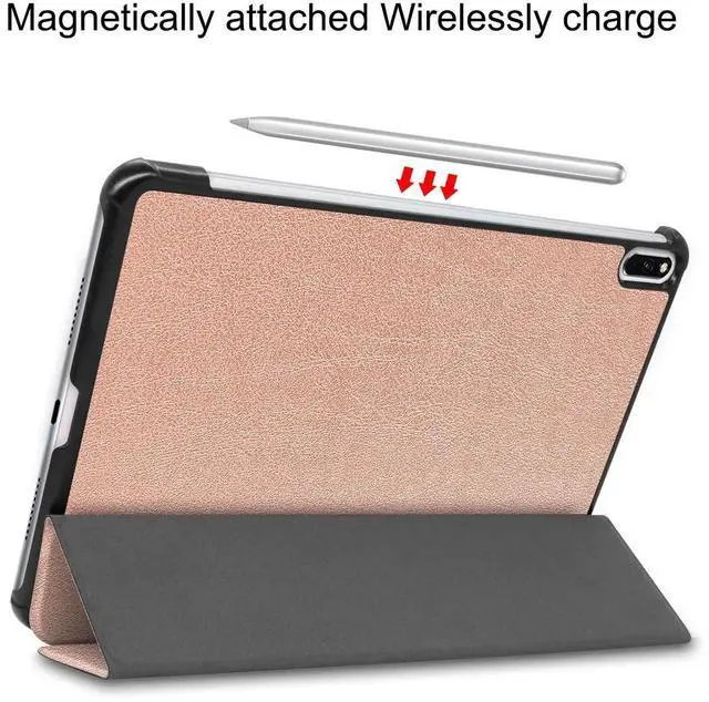 Alt view image 6 of 7 - Case For Huawei MatePad Pro 10.8 2021 2019, Shockproof Protective Cover Ultra Light Slim Cover with Trifold Kickstand Rose Gold